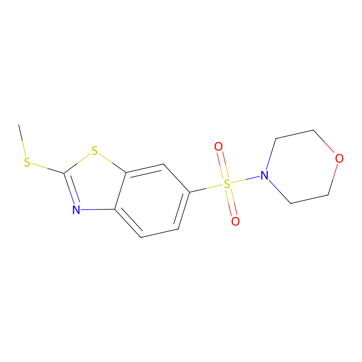 2-(Methylthio)-6-(4-morpholinylsulfonyl)-1,3-benzothiazole molecular structure, CAS 540518-19-2