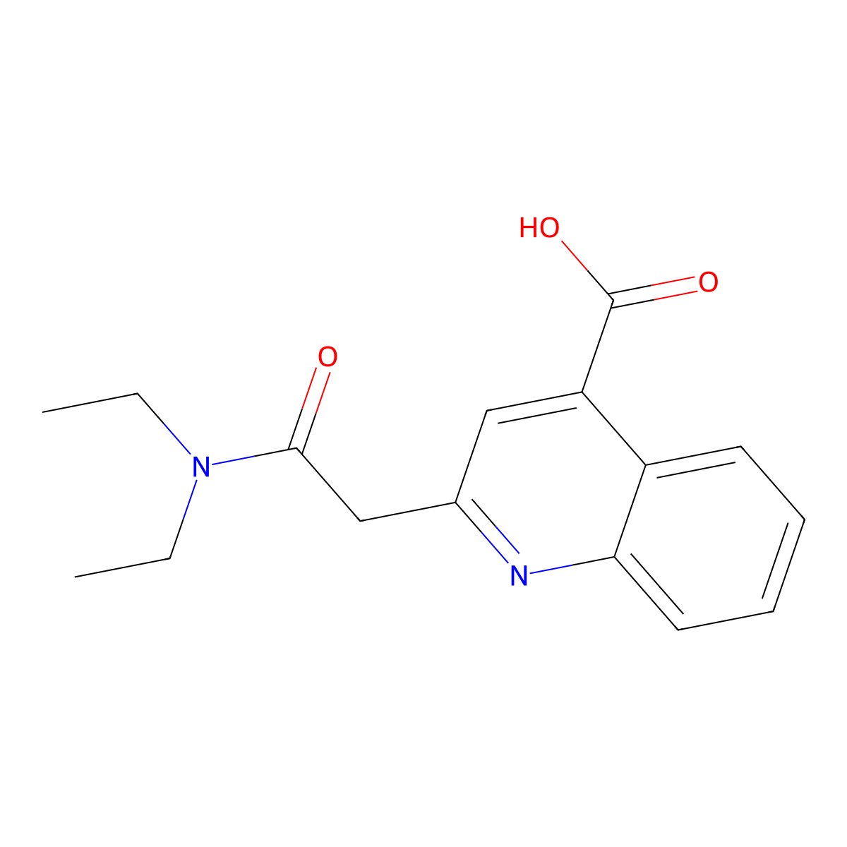 2-[2-(Diethylamino)-2-oxoethyl]-4-quinolinecarboxylic acid molecular structure, CAS 540518-24-9