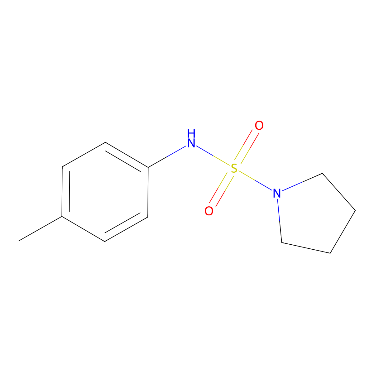 N-(4-methylphenyl)pyrrolidine-1-sulfonamide molecular structure, CAS 540518-38-5