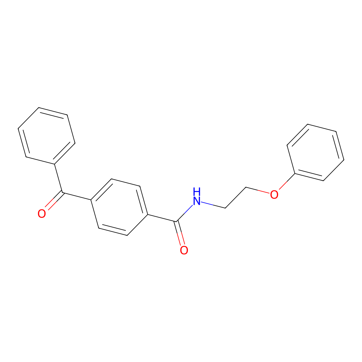 4-benzoyl-N-(2-phenoxyethyl)benzamide molecular structure, CAS 540518-63-6