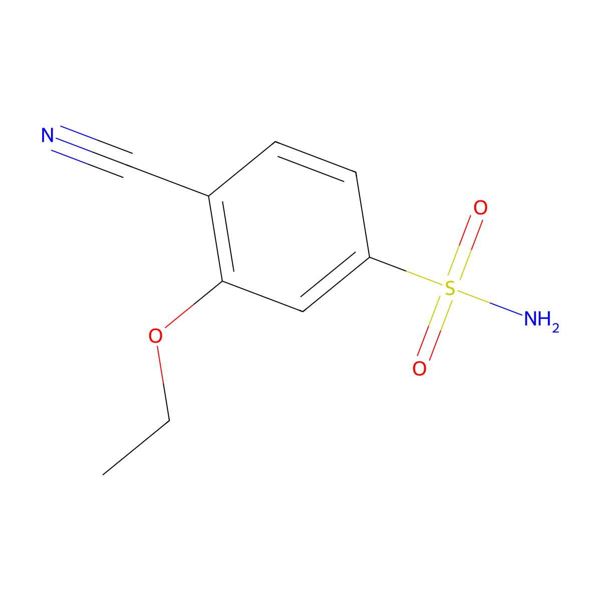 4-Cyano-3-ethoxybenzenesulfonamide molecular structure, CAS 540518-86-3