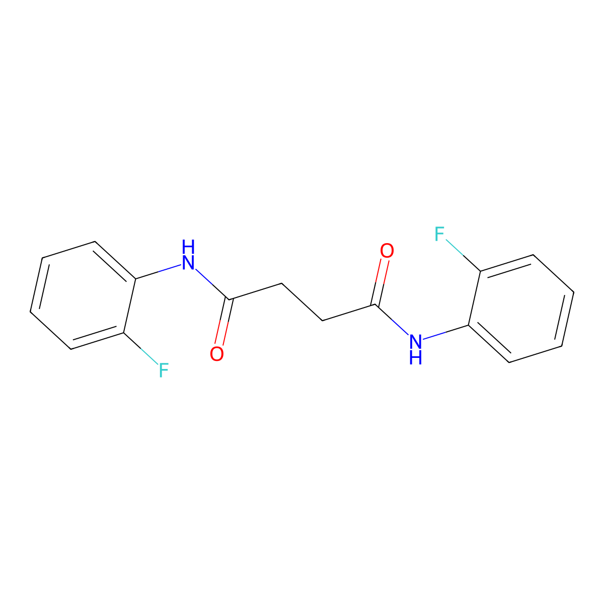 N,N'-bis(2-fluorophenyl)butanediamide molecular structure, CAS 540519-43-5