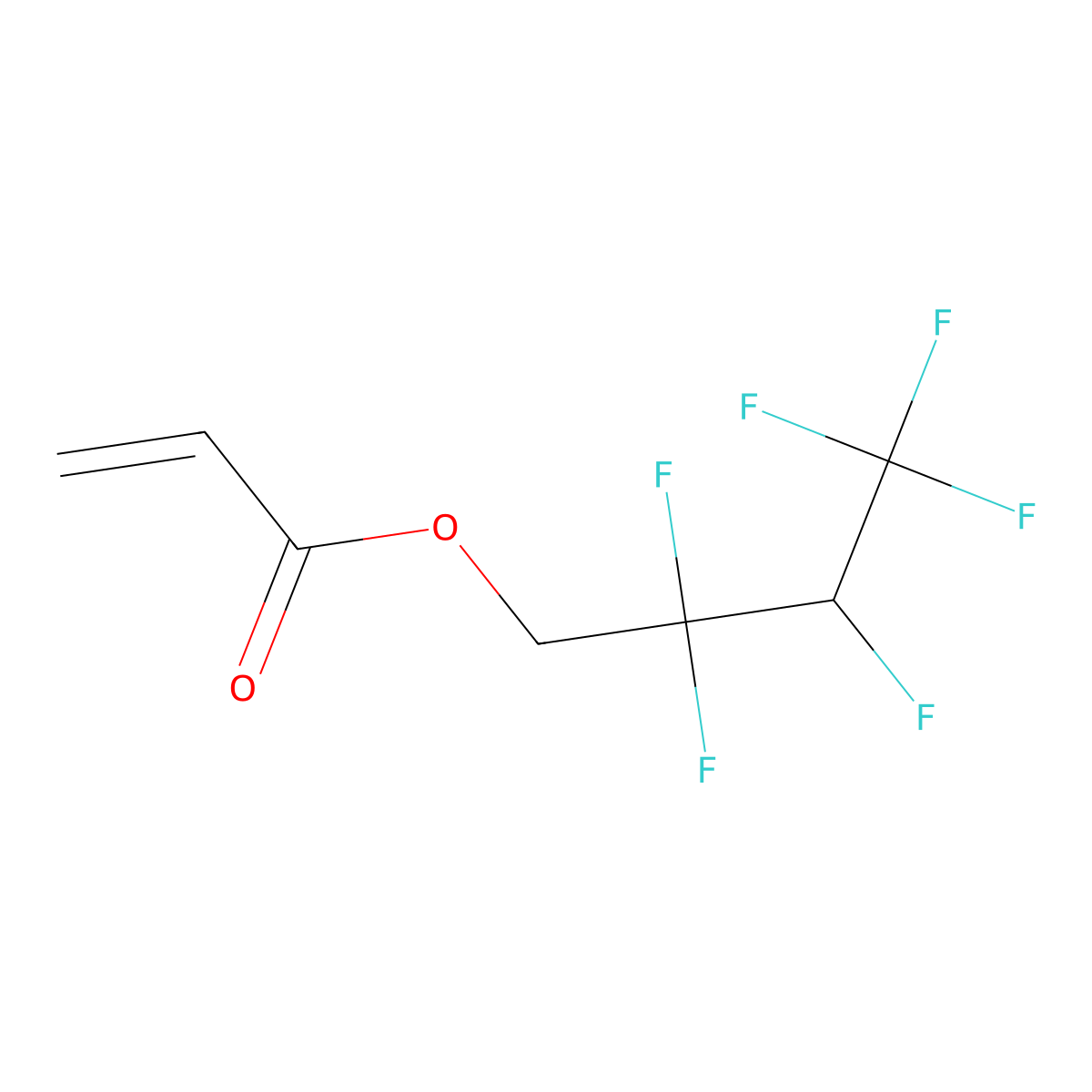 2,2,3,4,4,4-Hexafluorobutyl acrylate molecular structure, CAS 54052-90-3