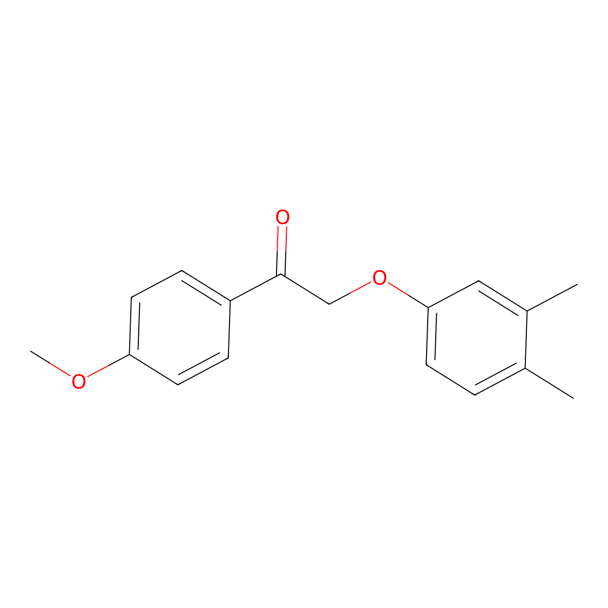 2-(3,4-Dimethylphenoxy)-1-(4-methoxyphenyl)ethanone molecular structure, CAS 540520-30-7