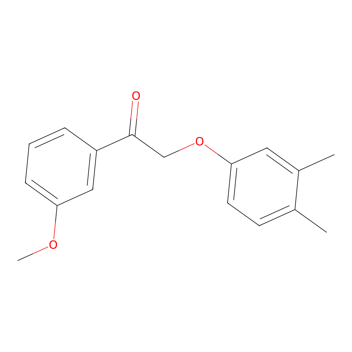 2-(3,4-Dimethylphenoxy)-1-(3-methoxyphenyl)ethanone molecular structure, CAS 540520-31-8