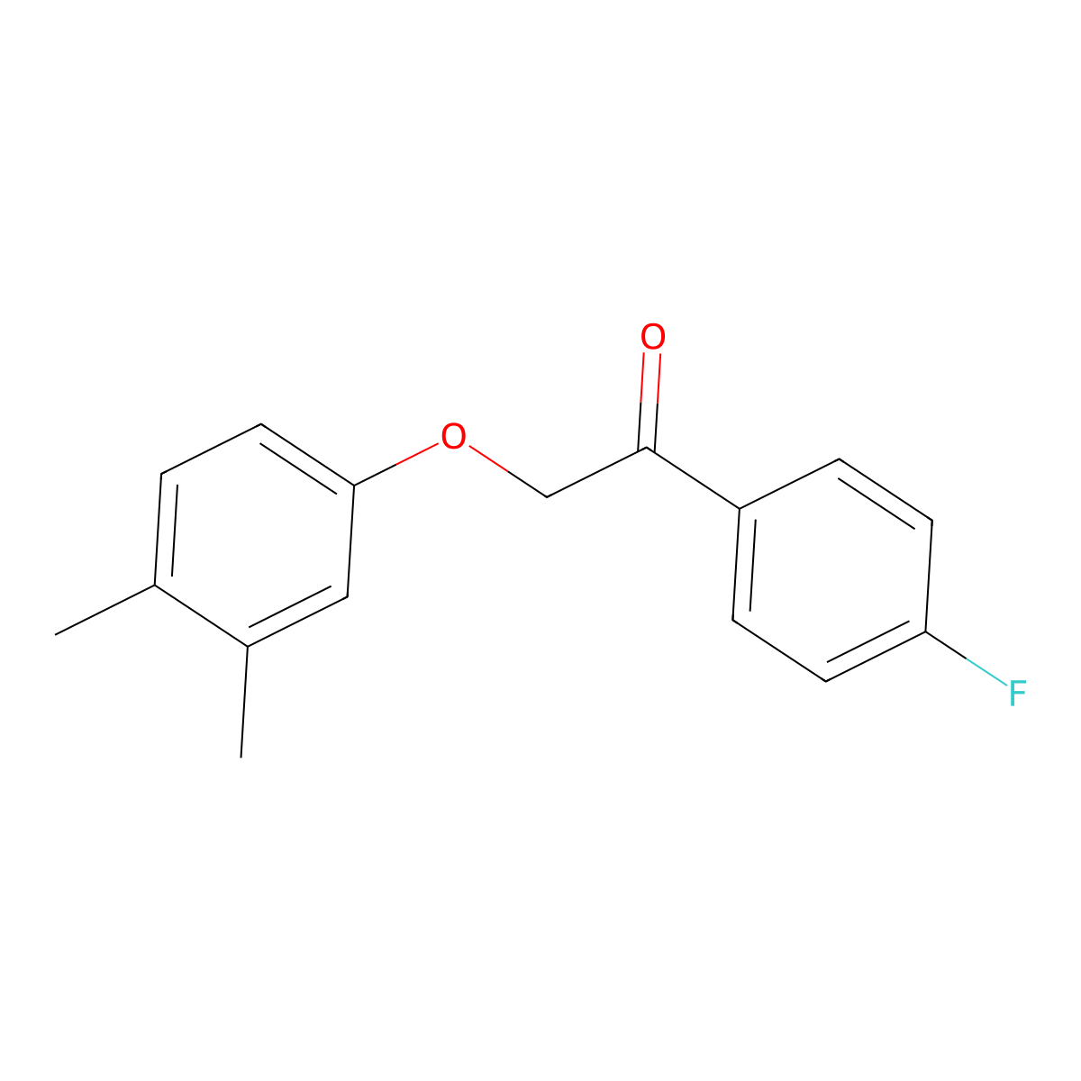 2-(3,4-Dimethylphenoxy)-1-(4-fluorophenyl)ethanone molecular structure, CAS 540520-32-9