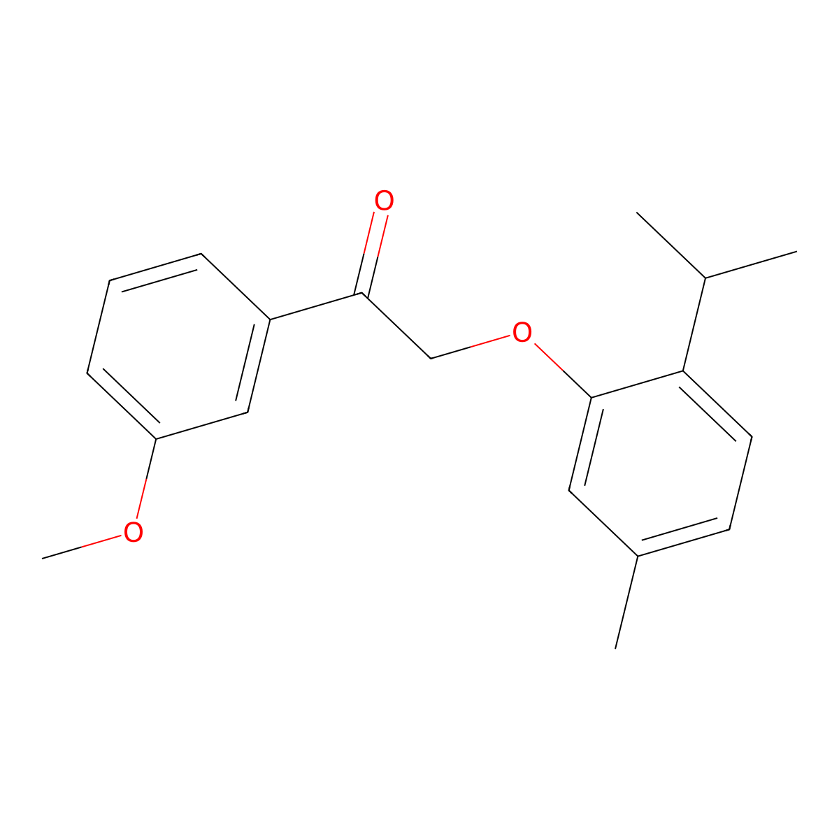 1-(3-Methoxyphenyl)-2-(5-methyl-2-propan-2-ylphenoxy)ethanone molecular structure, CAS 540520-38-5