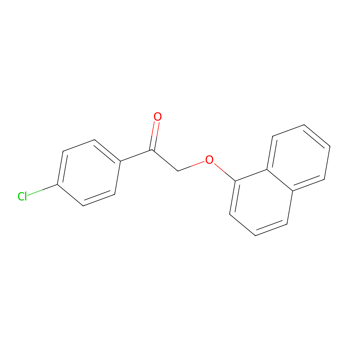1-(4-Chlorophenyl)-2-naphthalen-1-yloxyethanone molecular structure, CAS 540520-39-6