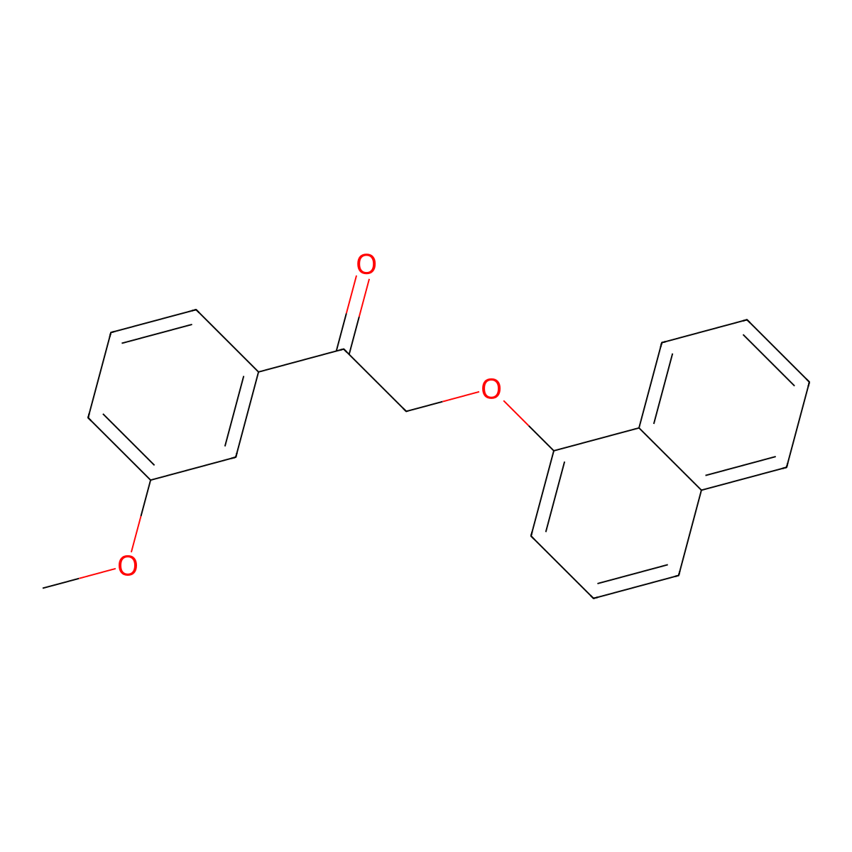 1-(3-Methoxyphenyl)-2-naphthalen-1-yloxyethanone molecular structure, CAS 540520-40-9