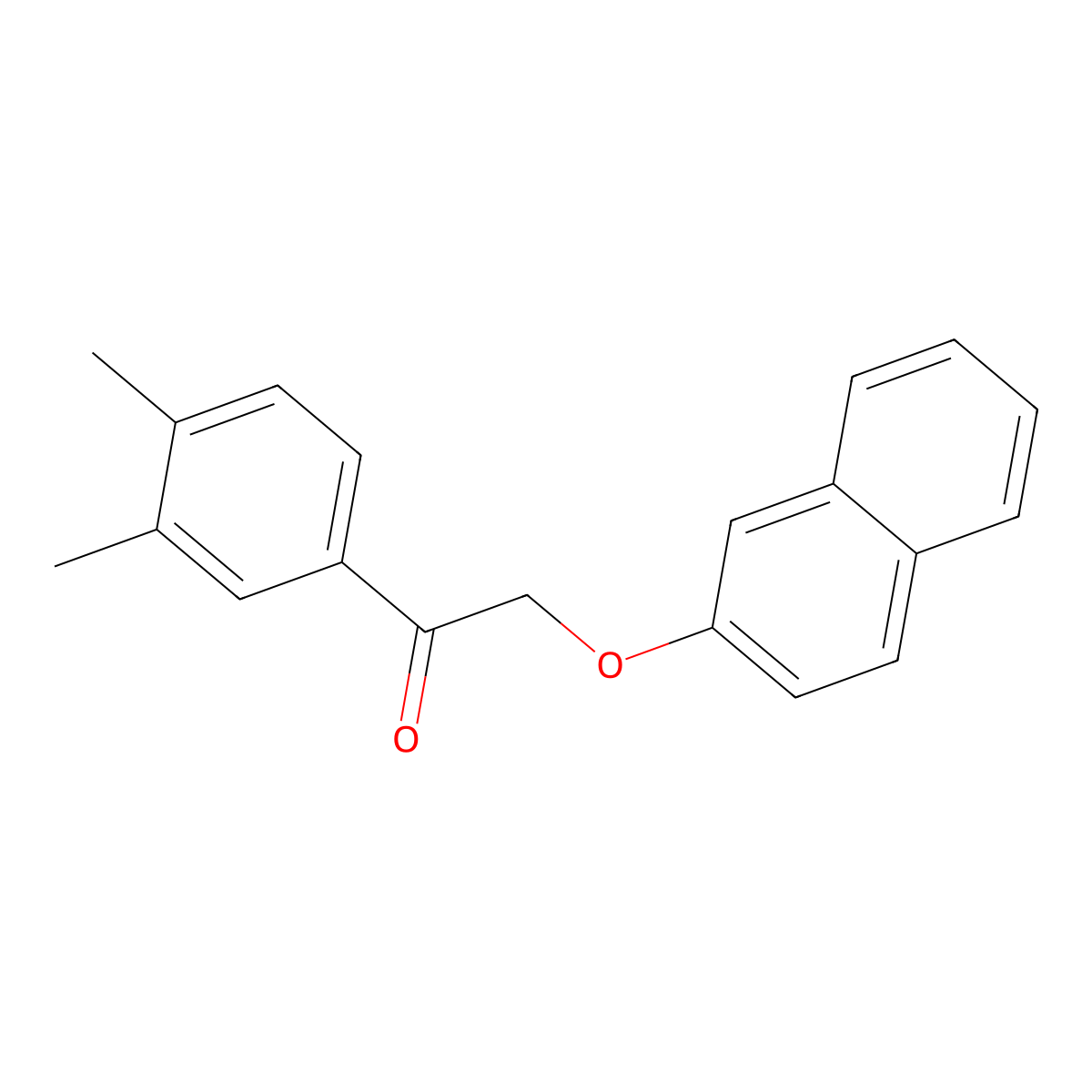 1-(3,4-Dimethylphenyl)-2-(2-naphthyloxy)ethanone molecular structure, CAS 540520-41-0