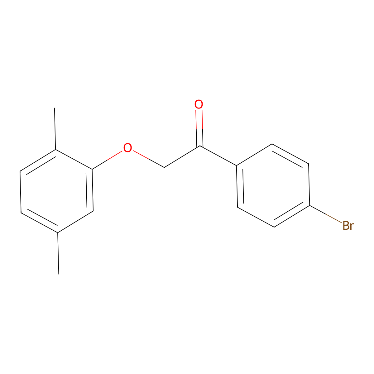 1-(4-Bromophenyl)-2-(2,5-dimethylphenoxy)ethanone molecular structure, CAS 540520-42-1