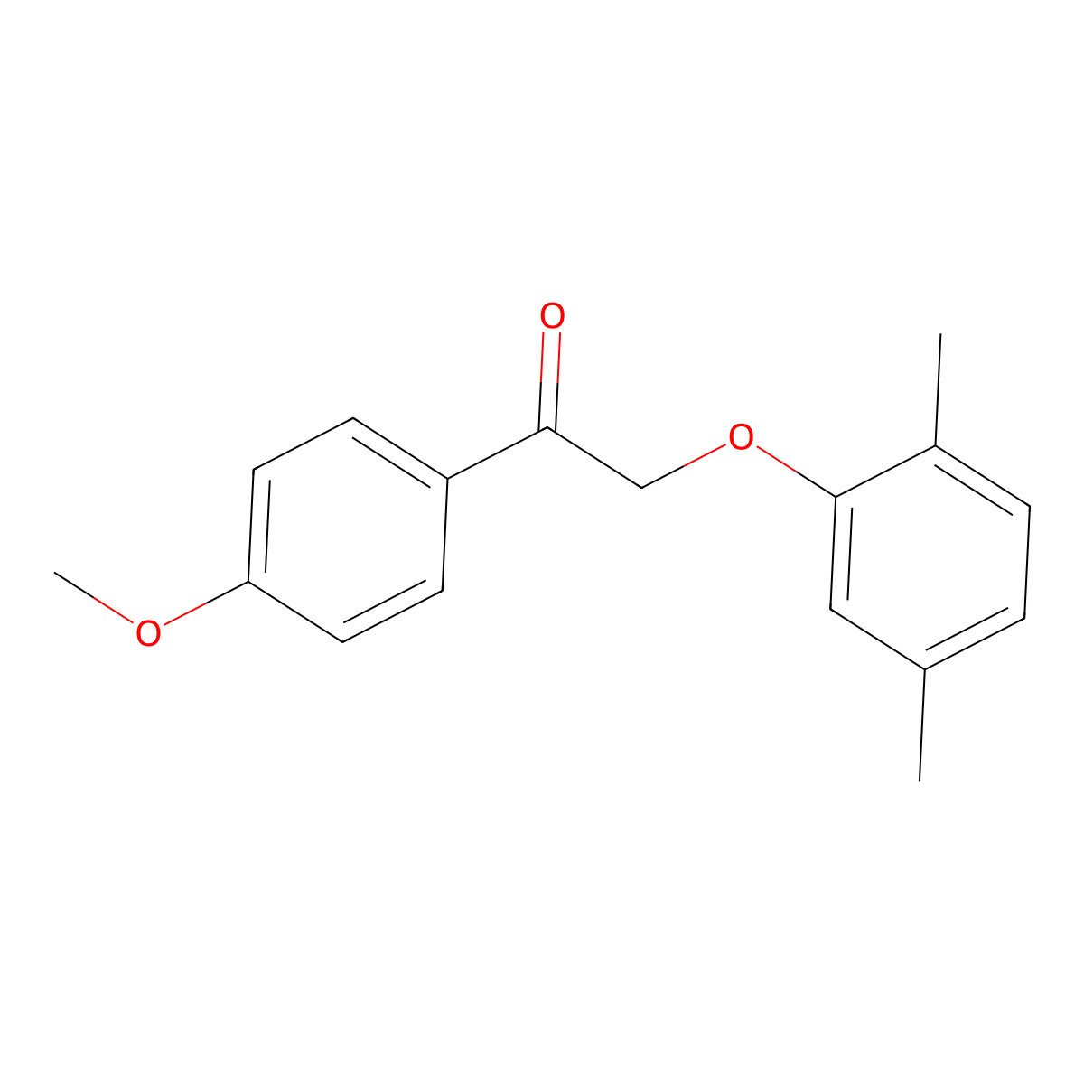 2-(2,5-Dimethylphenoxy)-1-(4-methoxyphenyl)ethanone molecular structure, CAS 540520-43-2