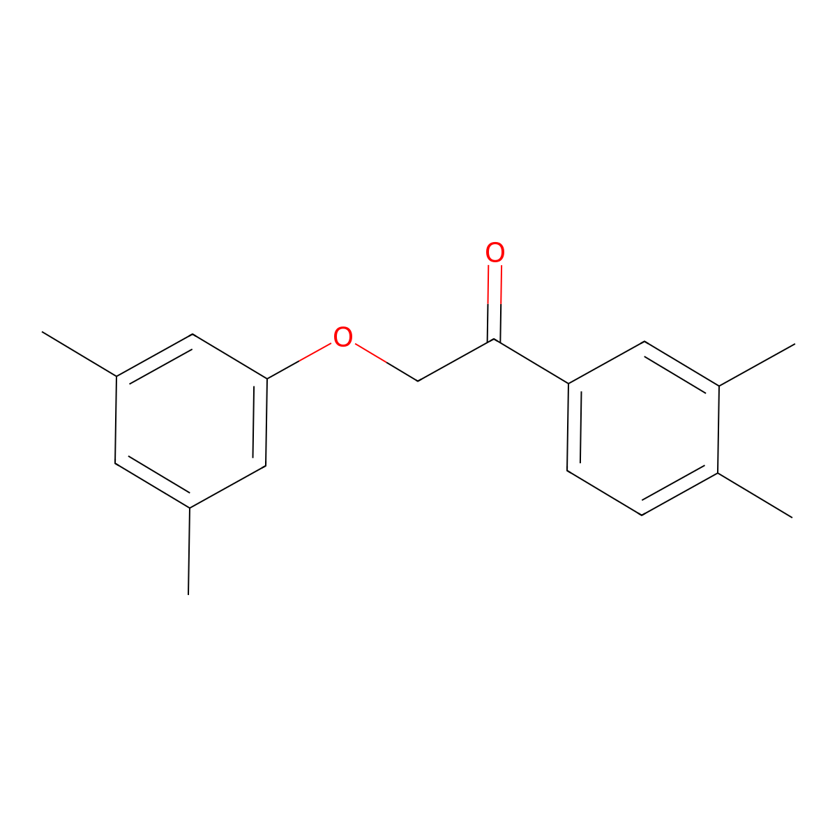 2-(3,5-Dimethylphenoxy)-1-(3,4-dimethylphenyl)ethanone molecular structure, CAS 540520-44-3