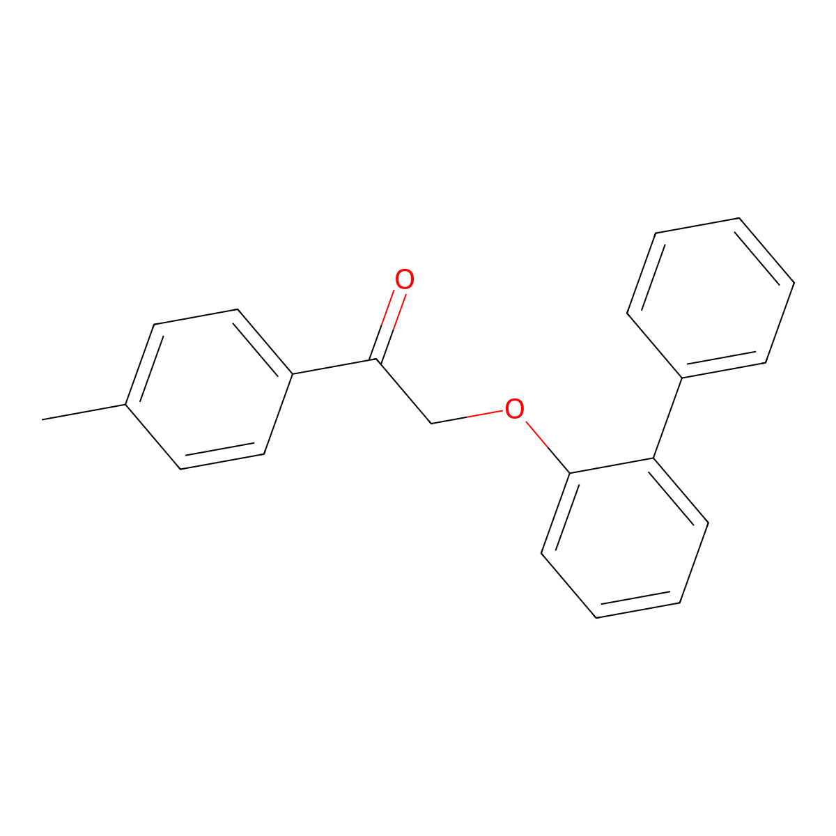 1-(4-Methylphenyl)-2-(2-phenylphenoxy)ethanone molecular structure, CAS 540520-49-8