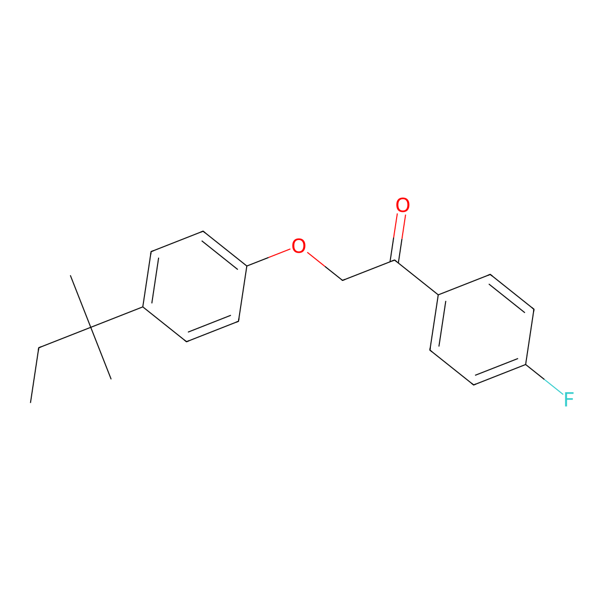 1-(4-Fluorophenyl)-2-[4-(2-methylbutan-2-yl)phenoxy]ethanone molecular structure, CAS 540520-50-1