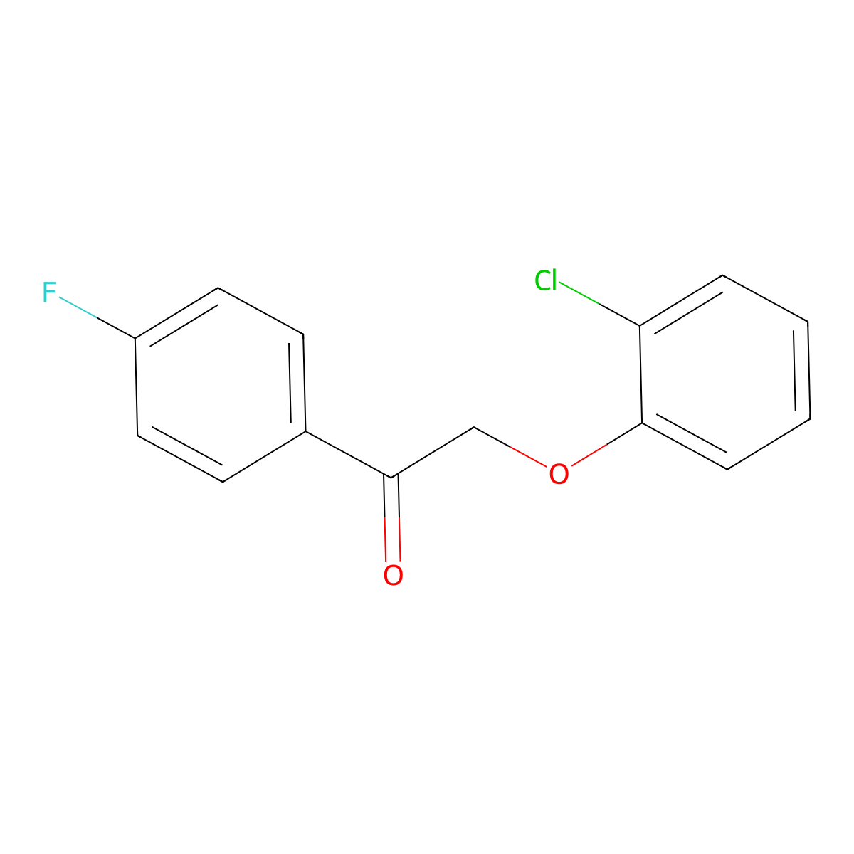 2-(2-Chlorophenoxy)-1-(4-fluorophenyl)ethanone molecular structure, CAS 540520-53-4