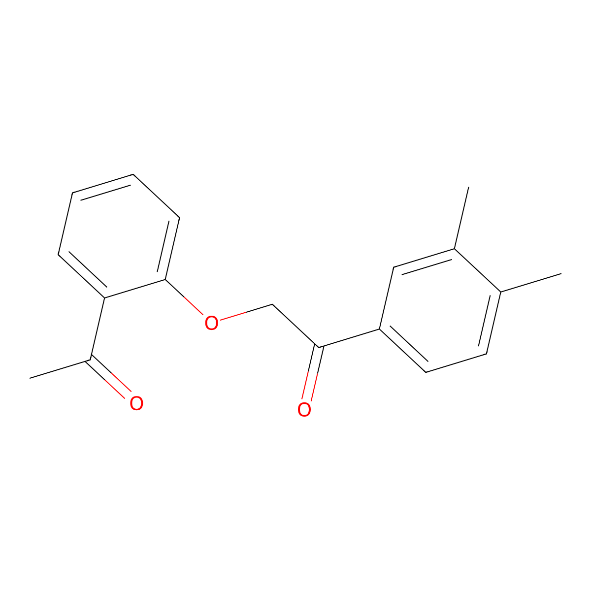 2-(2-Acetylphenoxy)-1-(3,4-dimethylphenyl)ethanone molecular structure, CAS 540520-59-0