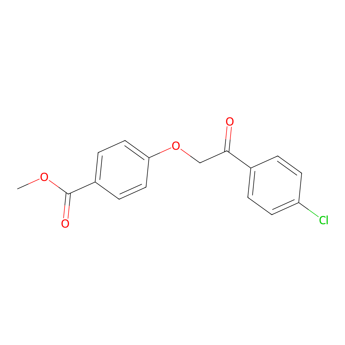 Methyl 4-[2-(4-chlorophenyl)-2-oxoethoxy]benzoate molecular structure, CAS 540520-61-4