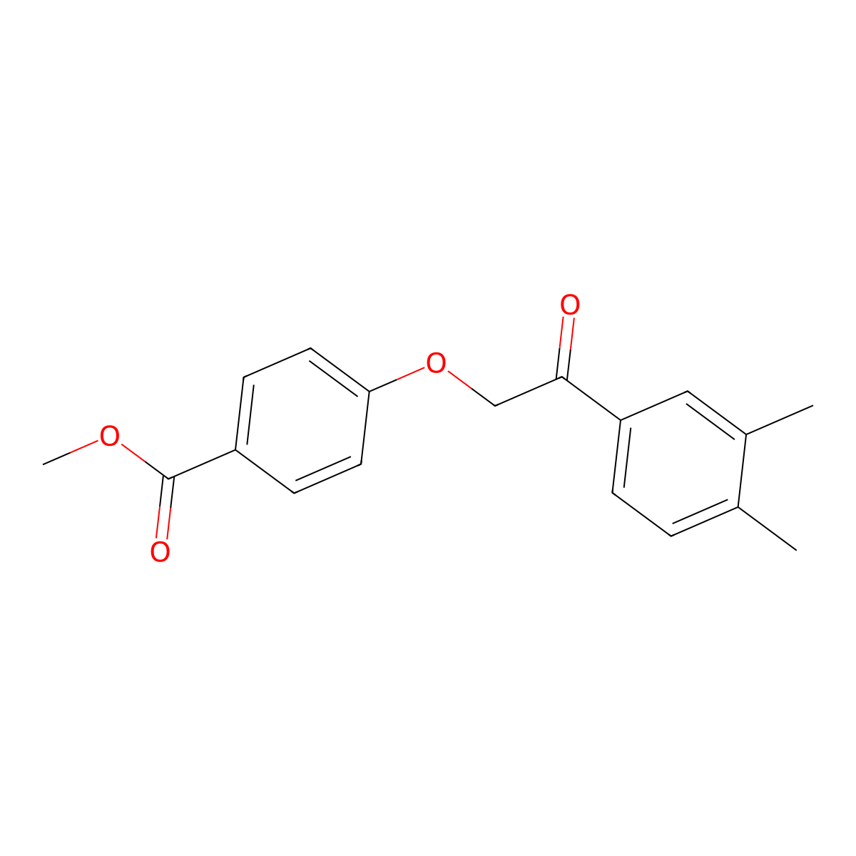 Methyl 4-[2-(3,4-dimethylphenyl)-2-oxoethoxy]benzoate molecular structure, CAS 540520-62-5