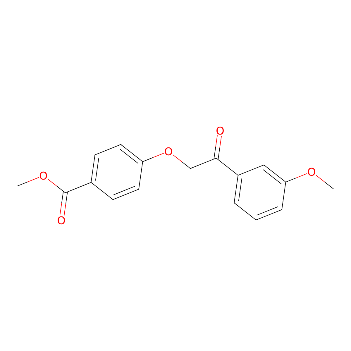 Methyl 4-[2-(3-methoxyphenyl)-2-oxoethoxy]benzoate molecular structure, CAS 540520-63-6