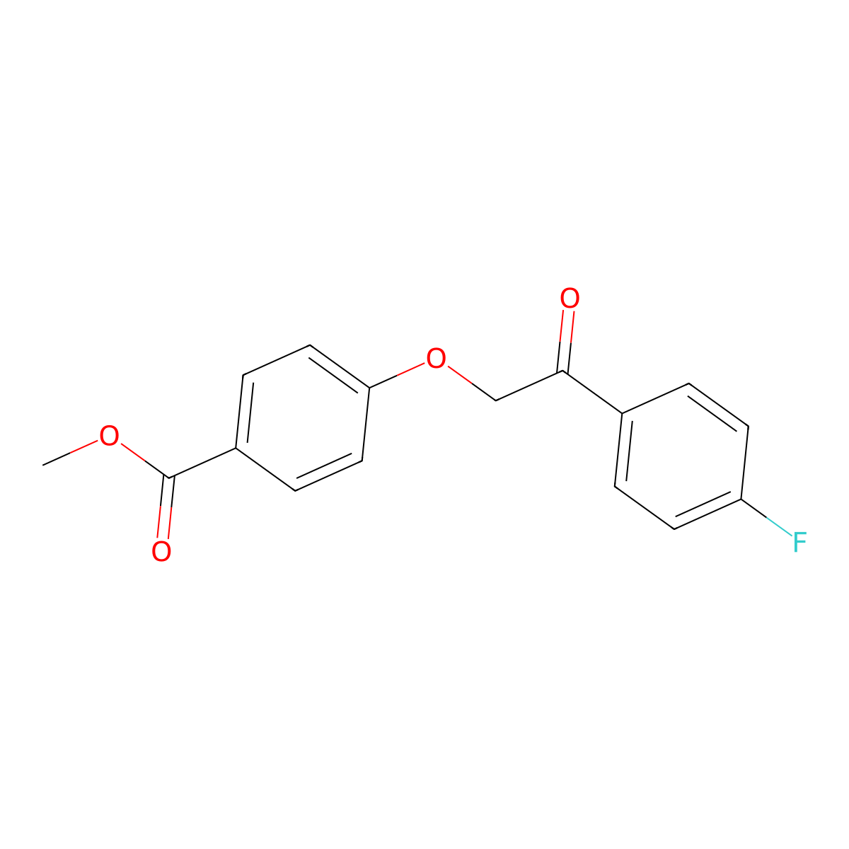 Methyl 4-[2-(4-fluorophenyl)-2-oxoethoxy]benzoate molecular structure, CAS 540520-64-7