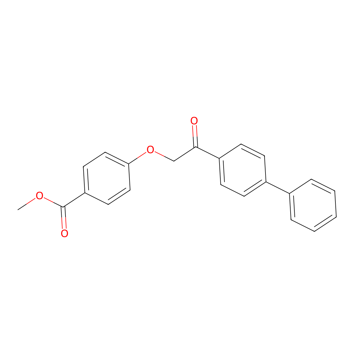 Methyl 4-[2-oxo-2-(4-phenylphenyl)ethoxy]benzoate molecular structure, CAS 540520-65-8