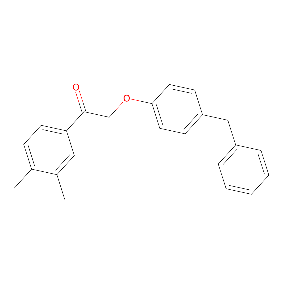 2-(4-Benzylphenoxy)-1-(3,4-dimethylphenyl)ethanone molecular structure, CAS 540520-69-2