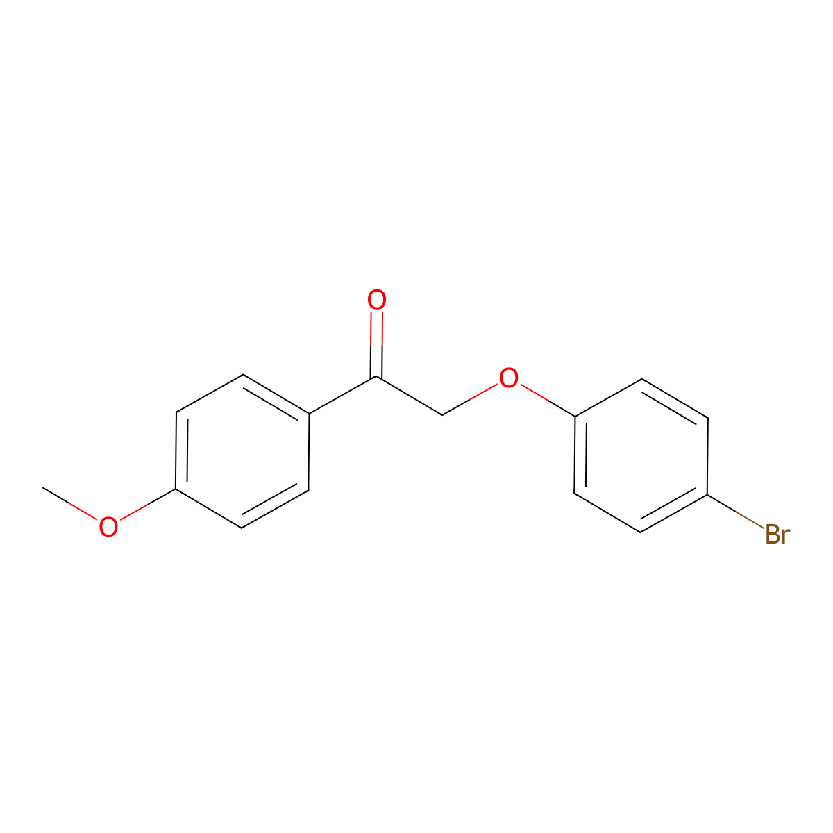 2-(4-Bromophenoxy)-1-(4-methoxyphenyl)ethanone molecular structure, CAS 540520-73-8