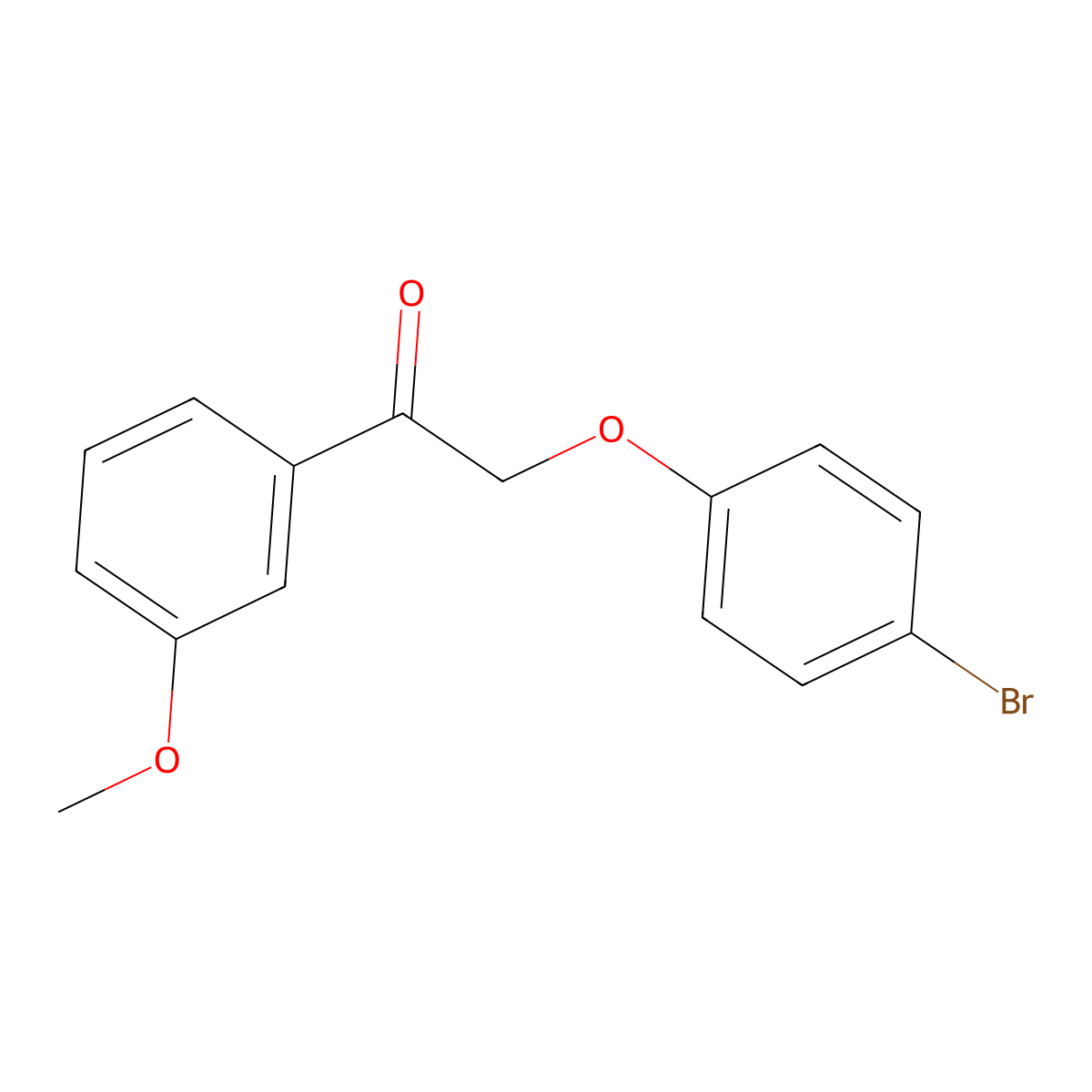 2-(4-Bromophenoxy)-1-(3-methoxyphenyl)ethanone molecular structure, CAS 540520-74-9