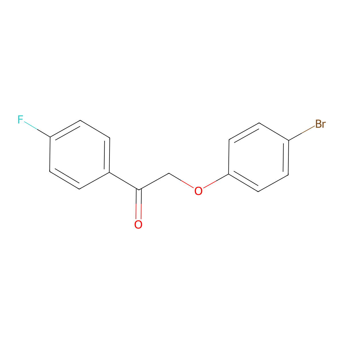2-(4-Bromophenoxy)-1-(4-fluorophenyl)ethanone molecular structure, CAS 540520-75-0