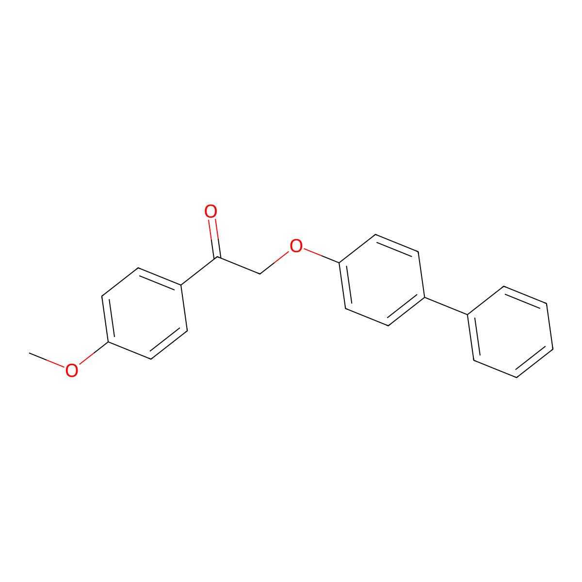 1-(4-Methoxyphenyl)-2-(4-phenylphenoxy)ethanone molecular structure, CAS 540520-76-1