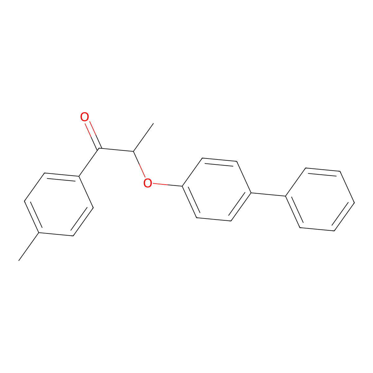 1-(4-Methylphenyl)-2-(4-phenylphenoxy)propan-1-one molecular structure, CAS 540520-78-3