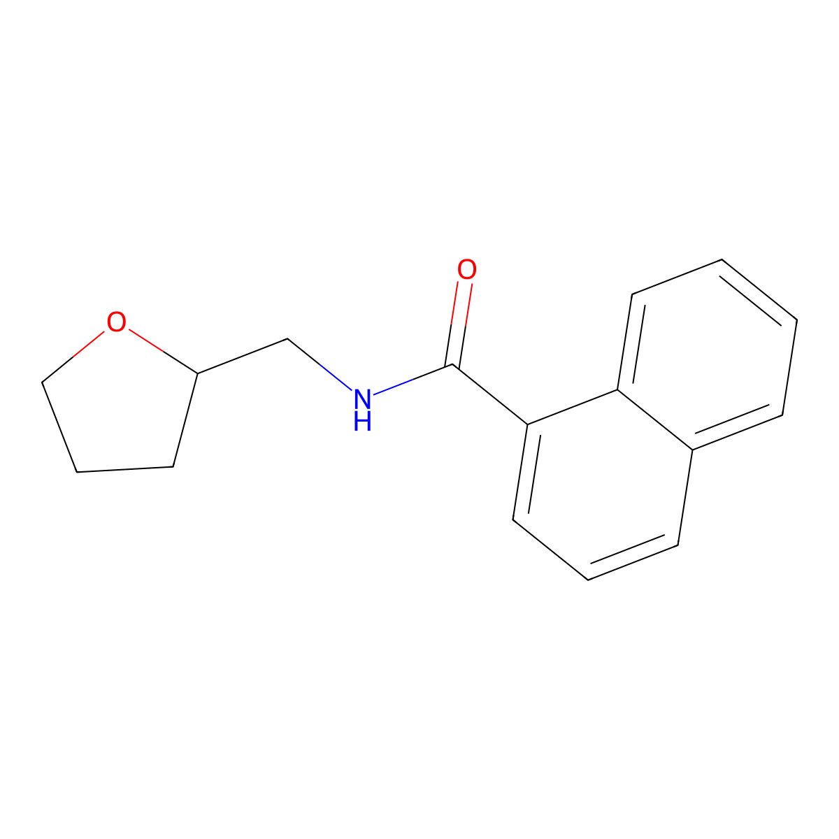 N-(Tetrahydro-2-furanylmethyl)-1-naphthamide molecular structure, CAS 540521-08-2