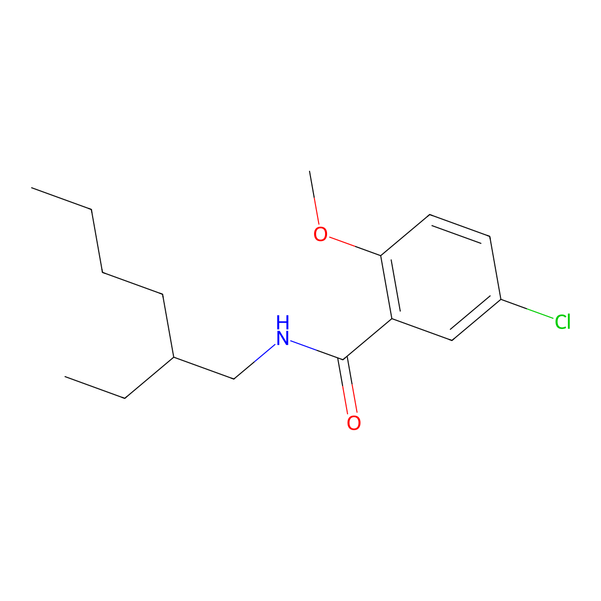 5-chloro-N-(2-ethylhexyl)-2-methoxybenzamide molecular structure, CAS 540521-25-3