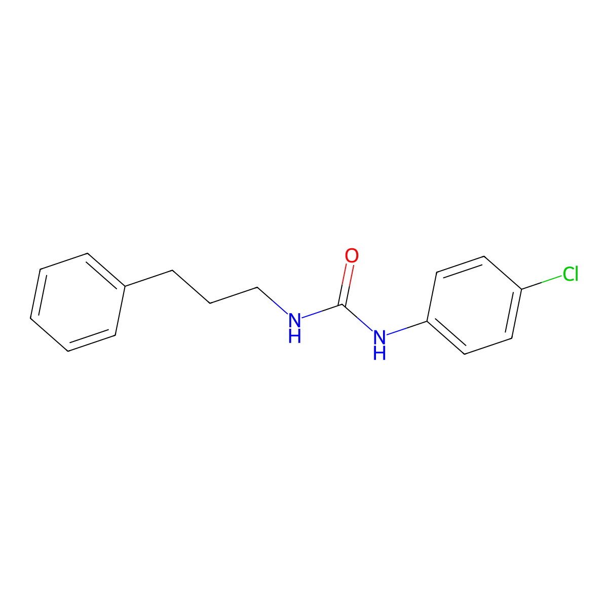 1-(4-Chlorophenyl)-3-(3-phenylpropyl)urea molecular structure, CAS 540528-36-7