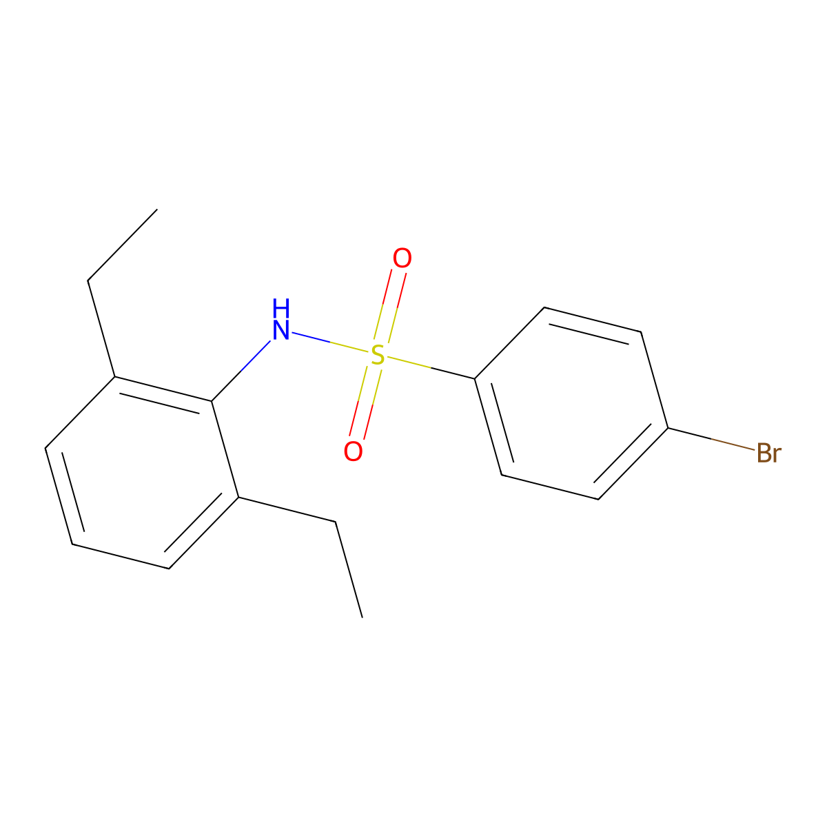 4-bromo-N-(2,6-diethylphenyl)benzenesulfonamide molecular structure, CAS 540528-45-8