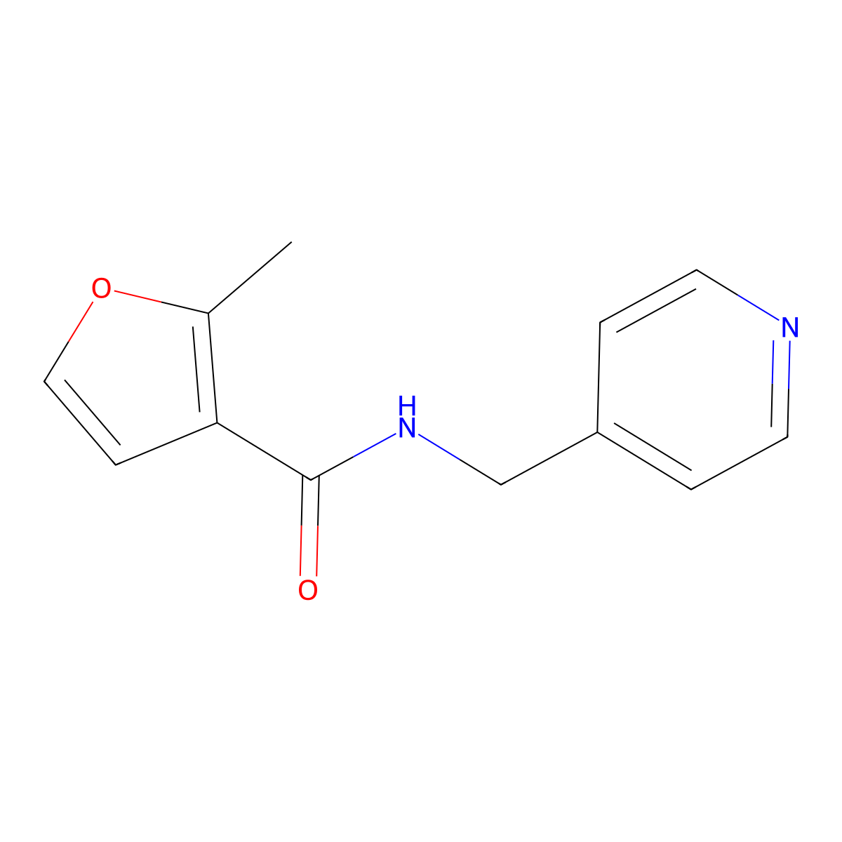 2-methyl-N-(pyridin-4-ylmethyl)furan-3-carboxamide molecular structure, CAS 540529-56-4