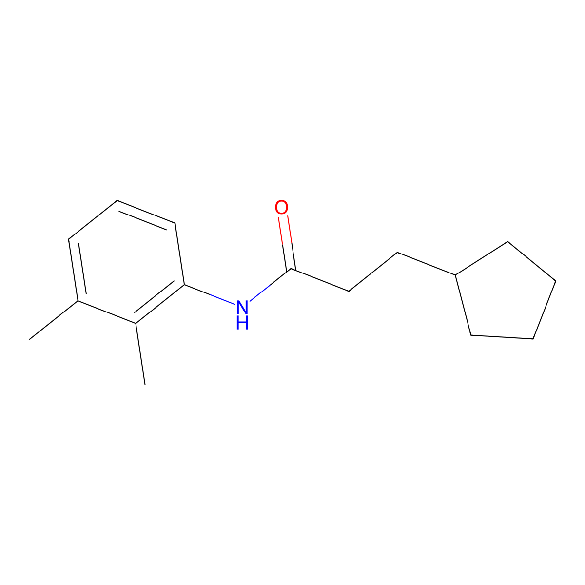 3-cyclopentyl-N-(2,3-dimethylphenyl)propanamide molecular structure, CAS 540529-70-2