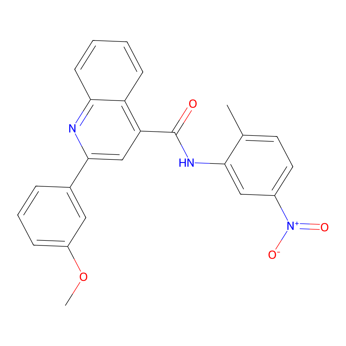 2-(3-methoxyphenyl)-N-(2-methyl-5-nitrophenyl)quinoline-4-carboxamide molecular structure, CAS 540529-97-3