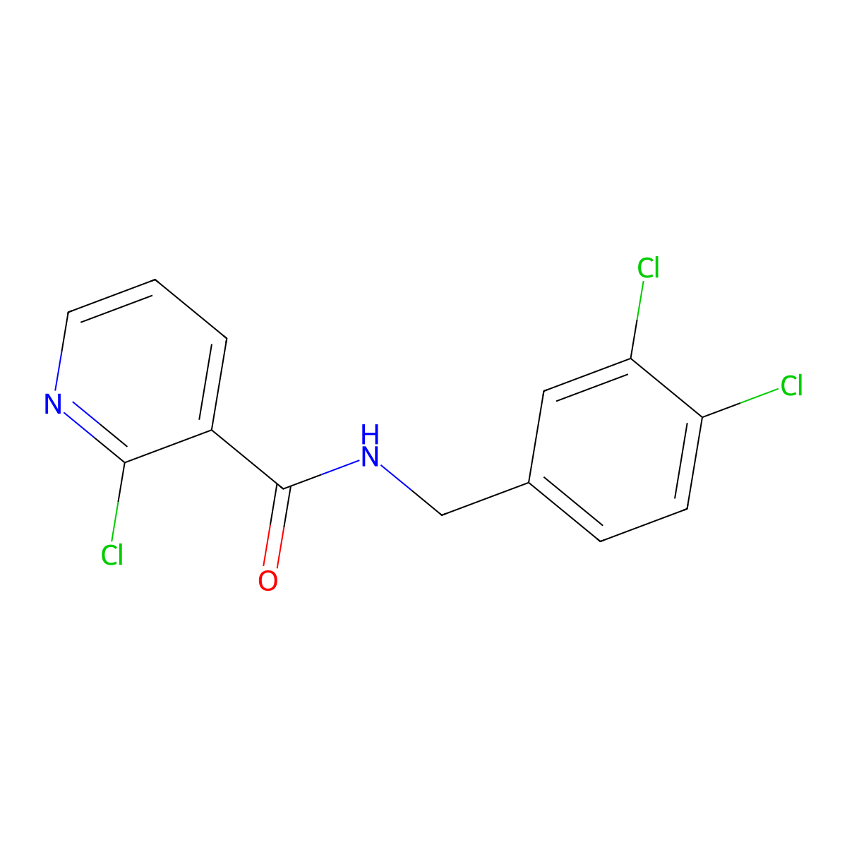 N3-(3,4-dichlorobenzyl)-2-chloronicotinamide molecular structure, CAS 540529-98-4