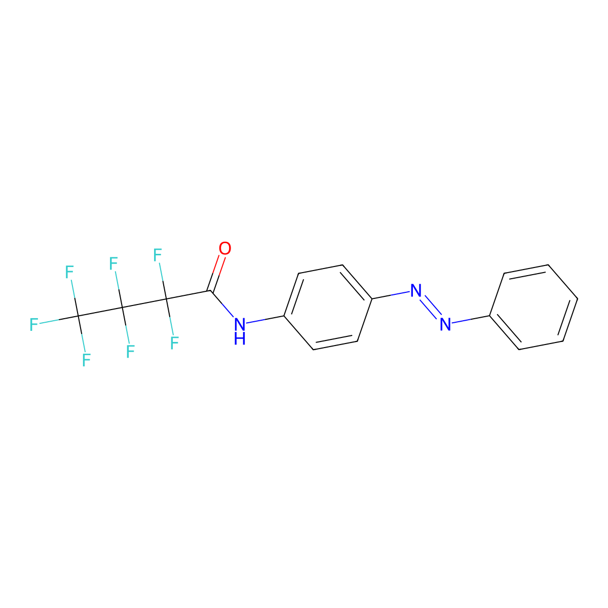 2,2,3,3,4,4,4-heptafluoro-N-(4-phenyldiazenylphenyl)butanamide molecular structure, CAS 540530-42-5