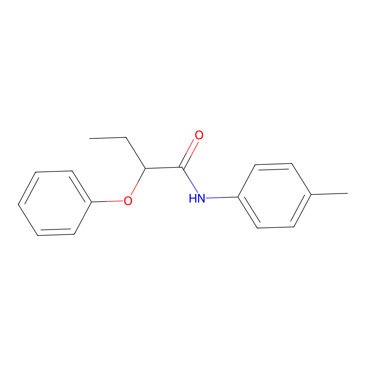 N-(4-methylphenyl)-2-phenoxybutanamide molecular structure, CAS 540530-46-9