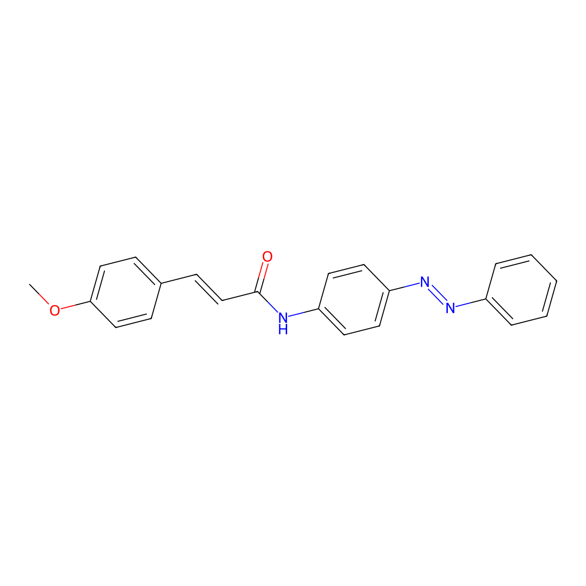 2-Propenamide, 3-(4-methoxyphenyl)-N-[4-(2-phenyldiazenyl)phenyl]- molecular structure, CAS 540530-69-6