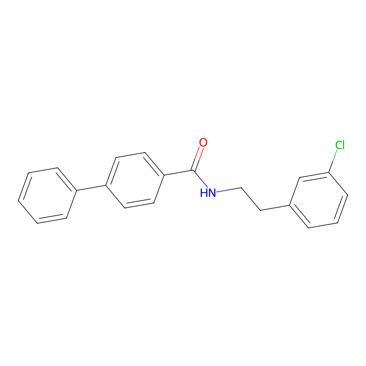N-[2-(3-chlorophenyl)ethyl]-4-phenylbenzamide molecular structure, CAS 540531-63-3