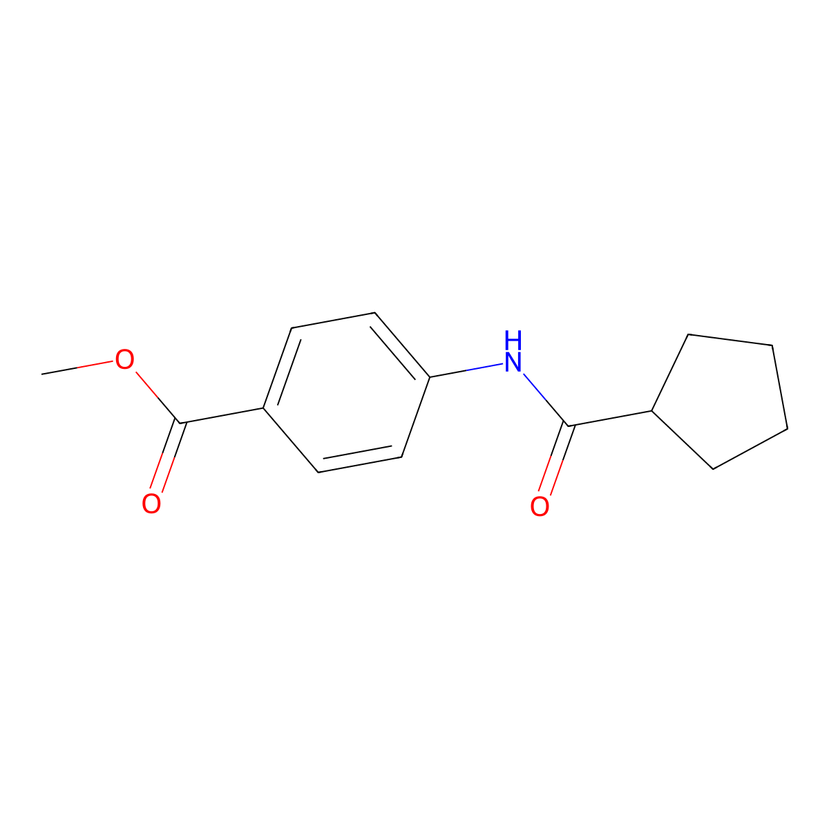 Methyl 4-cyclopentaneamidobenzoate molecular structure, CAS 540531-66-6