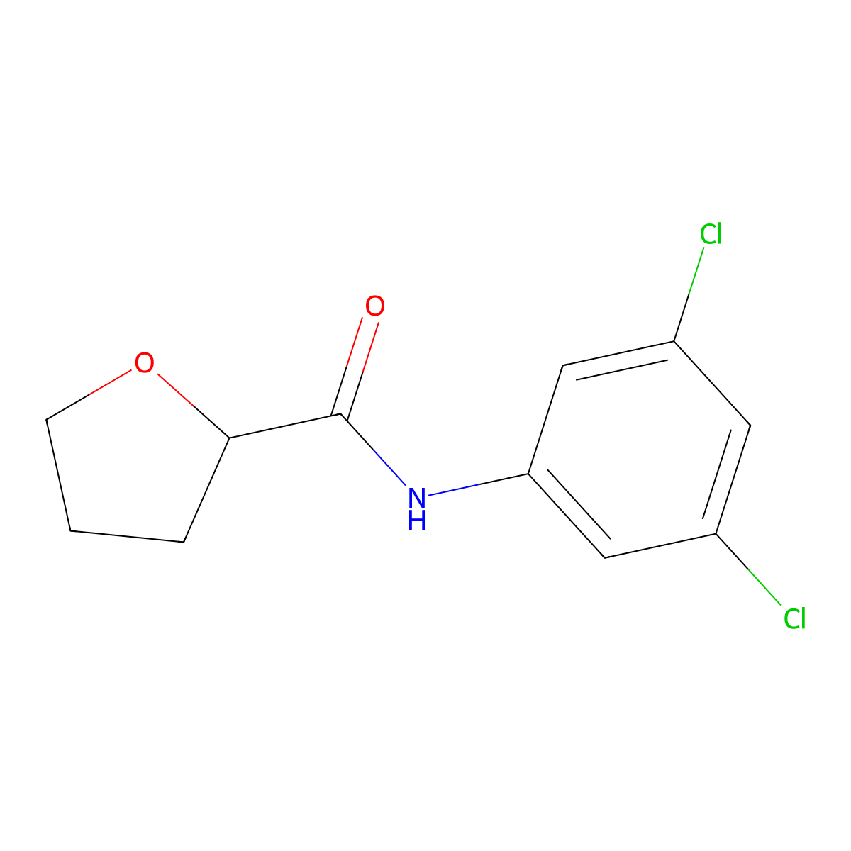 N-(3,5-Dichlorophenyl)tetrahydro-2-furancarboxamide molecular structure, CAS 540531-69-9