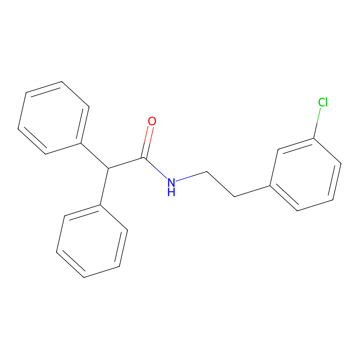 N-[2-(3-chlorophenyl)ethyl]-2,2-diphenylacetamide molecular structure, CAS 540531-77-9