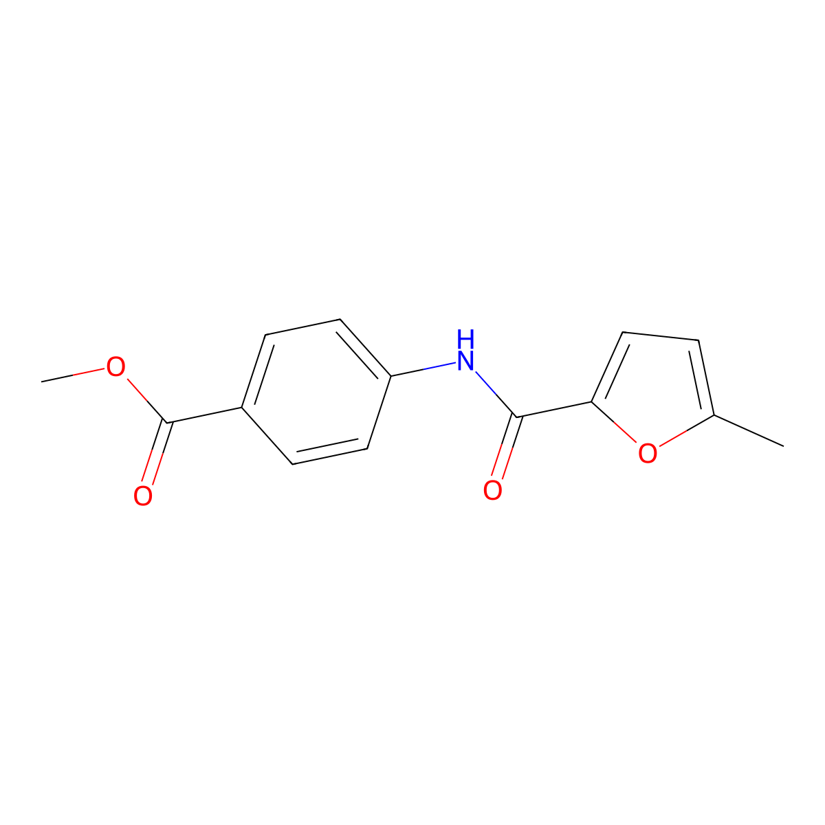 Methyl 4-[(5-methylfuran-2-carbonyl)amino]benzoate molecular structure, CAS 540533-39-9