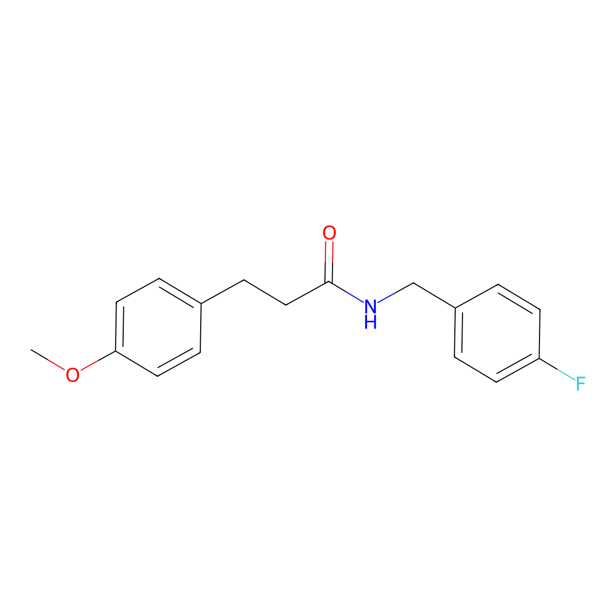 N-(4-fluorobenzyl)-3-(4-methoxyphenyl)propanamide molecular structure, CAS 540533-47-9