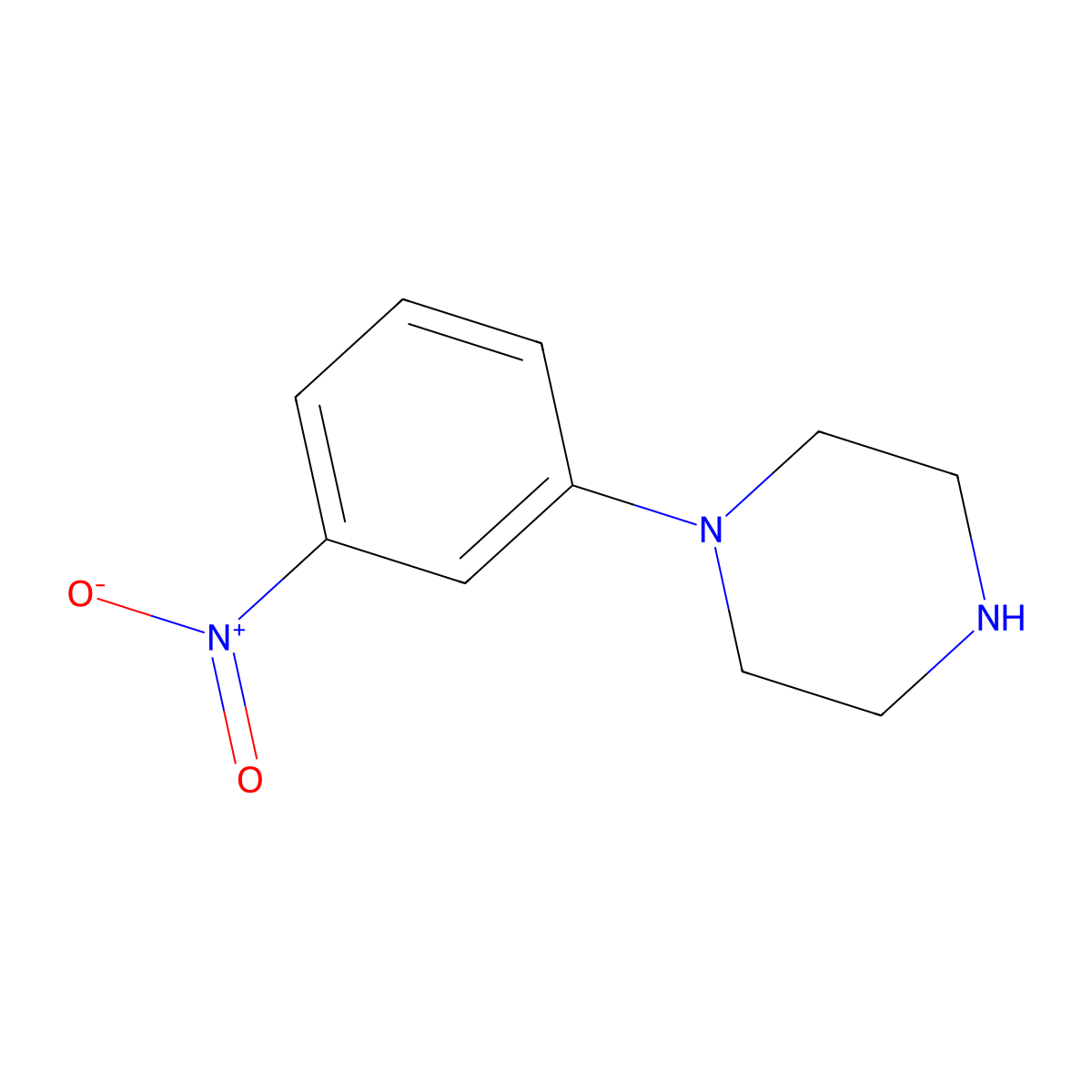 1-(3-Nitrophenyl)piperazine molecular structure, CAS 54054-85-2